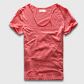 Men's Fashion Casual V-Neck T-Shirt Pink