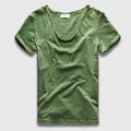 Men's Fashion Casual V-Neck T-Shirt Green